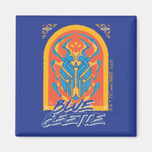 Imán Escarabajo Azul Scarab Talavera Gráfico