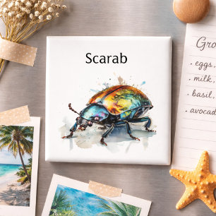 Imán Escarabajo irlandés en acuarela, personalizado