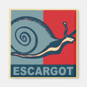 Imán Escargot en rojo y azul