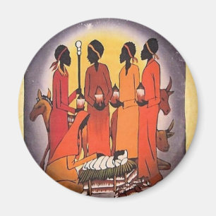 Imán Escena africana de la natividad del navidad