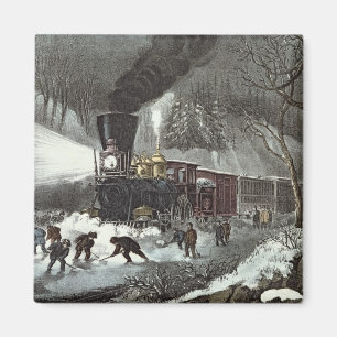 Imán Escena americana del ferrocarril, 1871