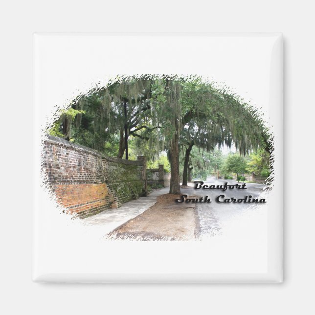Imán Escena callejera, Beaufort, SC (Frente)