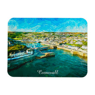 Imán Escena costera de Cornwall Inglaterra óleo pintura