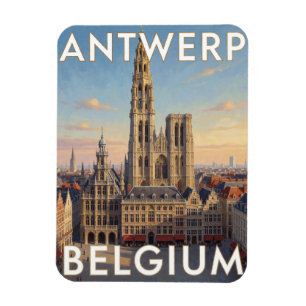 Imán Escena de arquitectura histórica de Bélgica en Amb