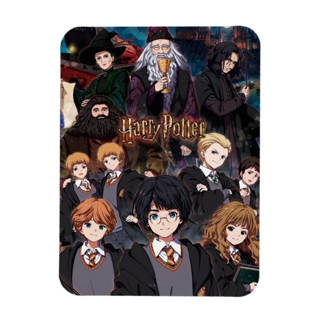 Imán Escena de conjunto de anime de HARRY POTTER™ (Vertical)