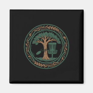 Imán Escena de Disc Golf Disco Volador Árbol Boceto de 