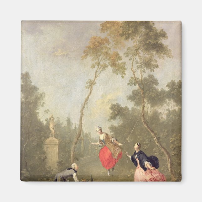 Imán Escena de Galante en un parque, c.1760 (Frente)