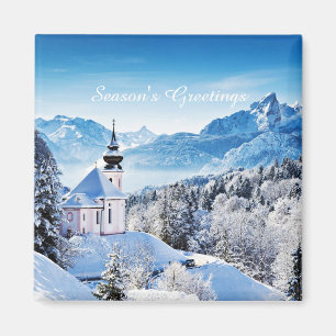 Imán Escena de invierno personalizada