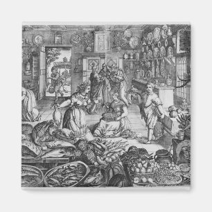 Imán Escena de la cocina en el siglo XVII temprano