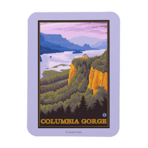 Imán Escena de la garganta del río Columbia con el