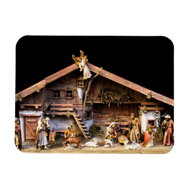 Imán Escena de la Natividad de los navidades (Horizontal)