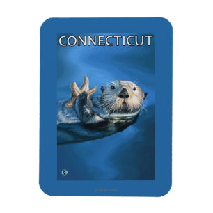 Imán Escena de la nutria de ConnecticutSea