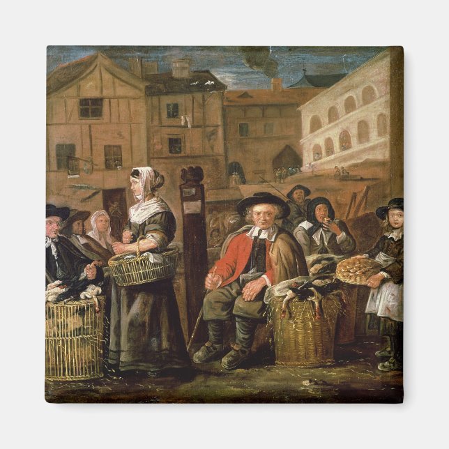 Imán Escena de mercado (Frente)