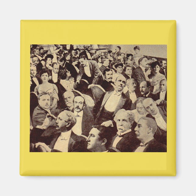 Imán Escena de multitudes de los años 1920 (Frente)