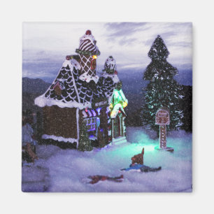 Imán Escena de nieve de invierno 2020 en Wonderland