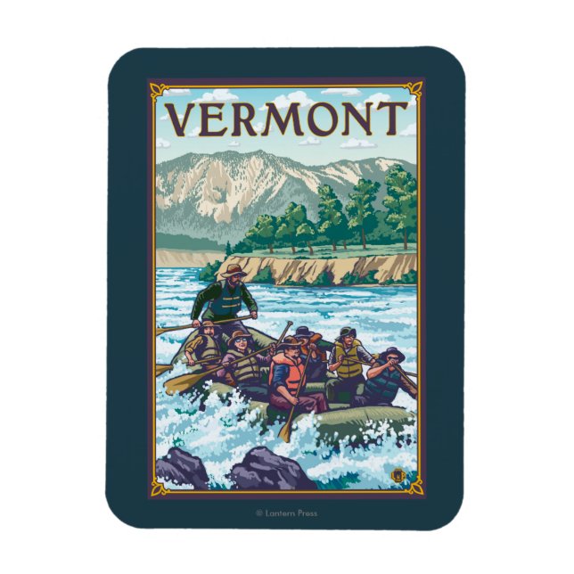 Imán Escena de Rafting VermontRiver (Vertical)