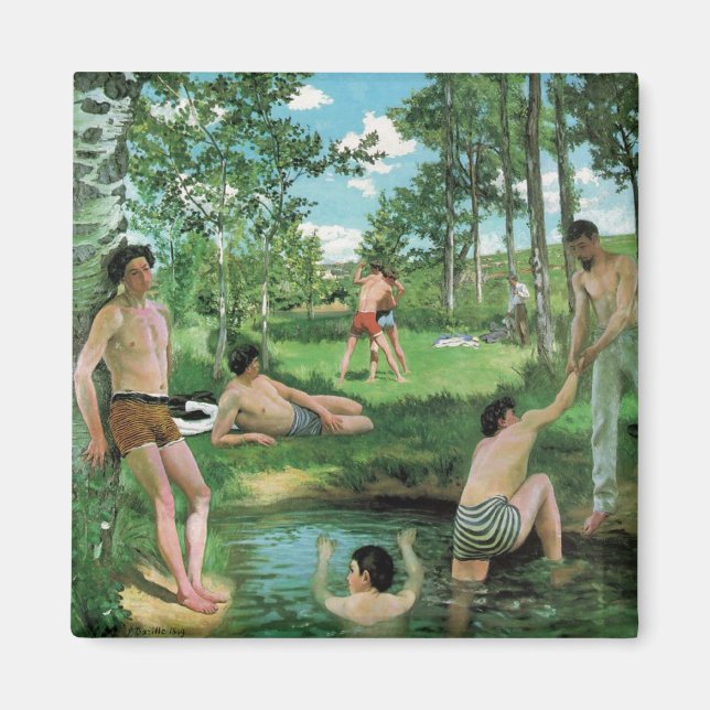 Imán Escena de verano, Frederick Bazille (Frente)