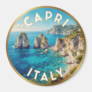 Imán Escena de viaje a la isla de Capri, Italia ⛵