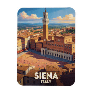 Imán Escena de viaje a la Piazza de Siena, Italia 🏛️