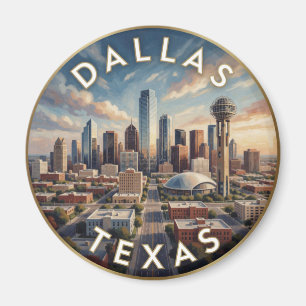 Imán Escena de viaje del horizonte moderno de Dallas Te