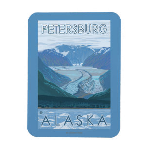 Imán Escena del glaciar - Petersburgo, Alaska