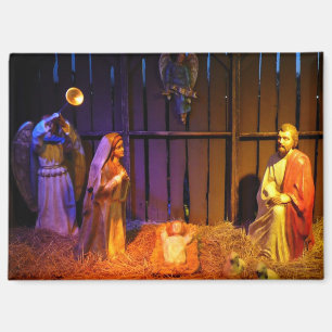Imán Escena del Nacimiento Exposición de Navidad en Was