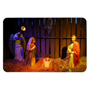 Imán Escena del Nacimiento Exposición de Navidad en Was
