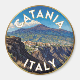 Imán Escena del paisaje volcánico de Catania Italia ⛰️
