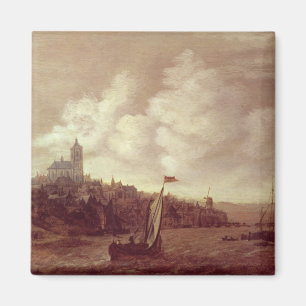 Imán Escena del río y de la ciudad