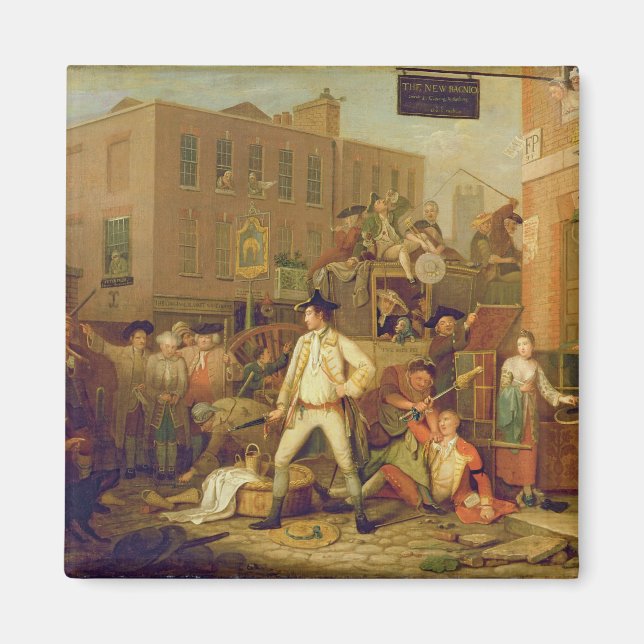 Imán Escena en una calle de Londres, 1770 (petróleo en  (Frente)