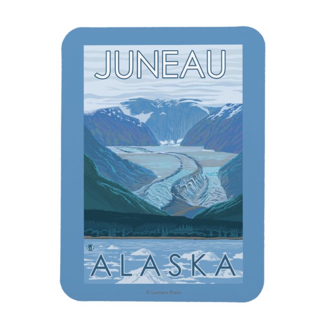Imán Escena glaciar - Juneau, Alaska (Vertical)