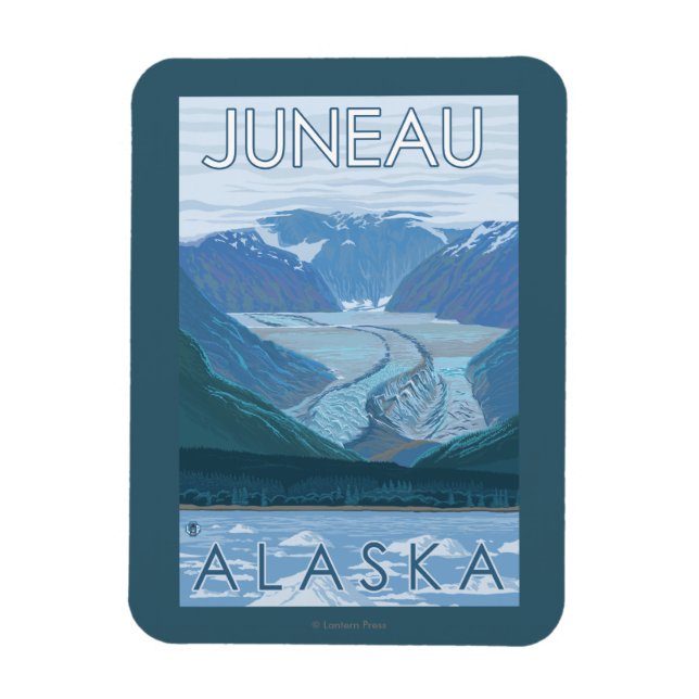 Imán Escena glaciar - Juneau, Alaska (Vertical)