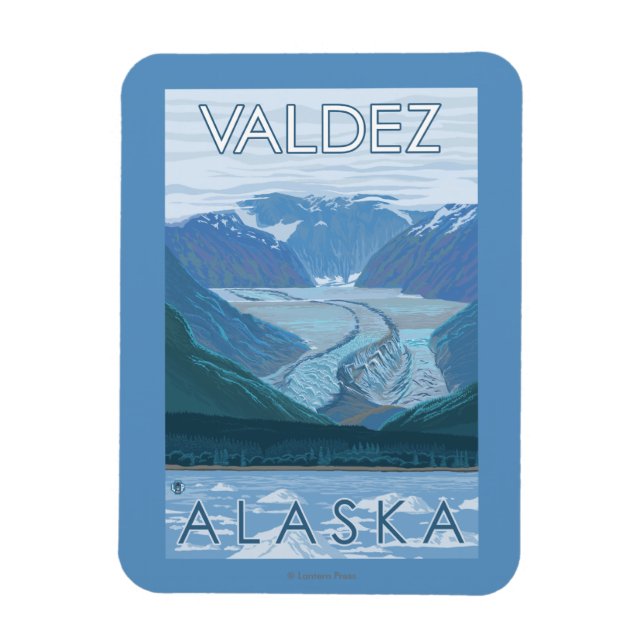Imán Escena glaciar - Valdez, Alaska (Vertical)