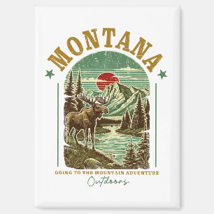 Imán Escena natural de Montana - Vida silvestre, montañ