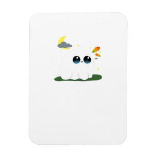 Imán Escena Otoñal de Cute Little Boostie Clásico Vinta