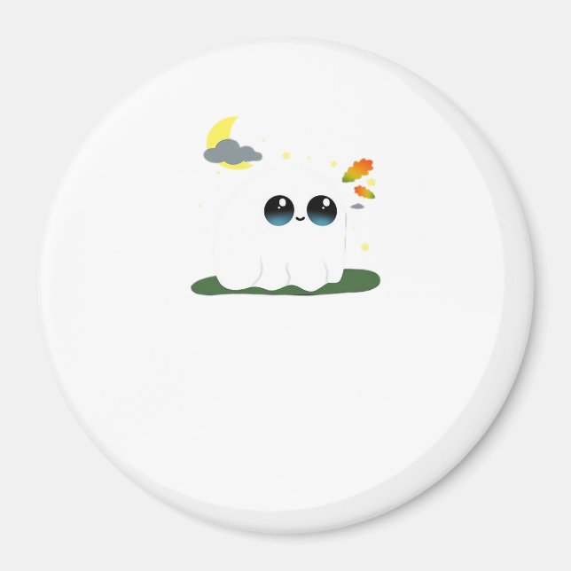 Imán Escena Otoñal de Cute Little Boostie Clásico Vinta (Frente)