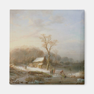 Imán Escena patinadora, siglo XIX