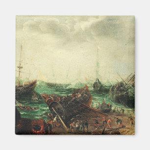 Imán Escena portuaria de Adam Willaerts
