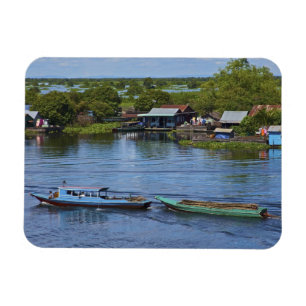Imán Escena rural, Lago Tonle Sap, Siem Reap, Angkor,