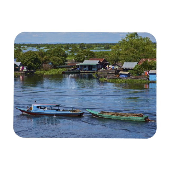 Imán Escena rural, Lago Tonle Sap, Siem Reap, Angkor, (Horizontal)