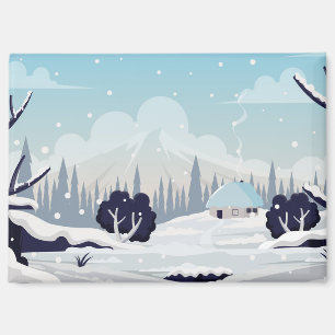 Imán Escenario de invierno
