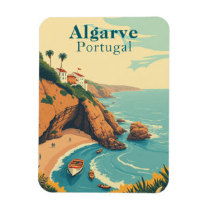 Imán Escenario de playa Sunny de Portugal de recuerdo R