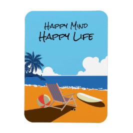 Imán Escenario de playa, tabla de surf, silla, océano