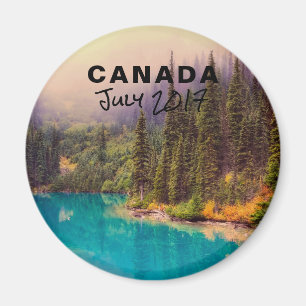 Imán Escenario Rústico del Paisaje Norte de Canadá