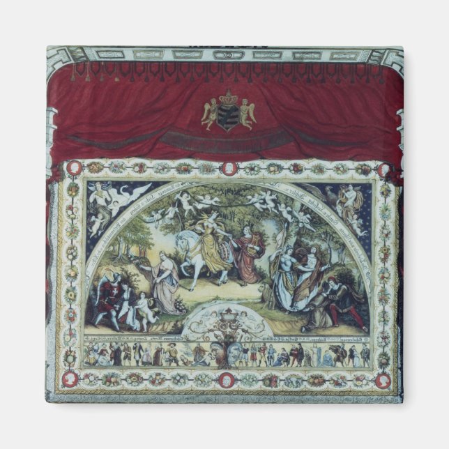 Imán Escenario y cortina decorativa de Dresde (Frente)