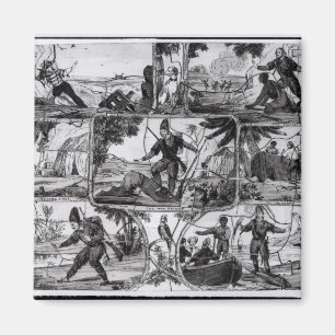 Imán Escenas de "Robinson Crusoe" por Daniel Defoe