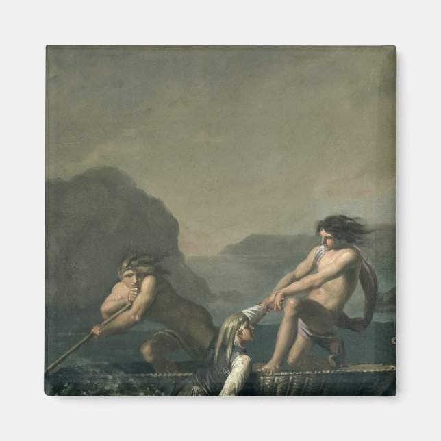 Imán Escenas del "viaje subterráneo de Niels Klim" (Frente)