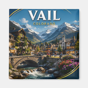 Imán Escénico pueblo de montaña de Vail Colorado