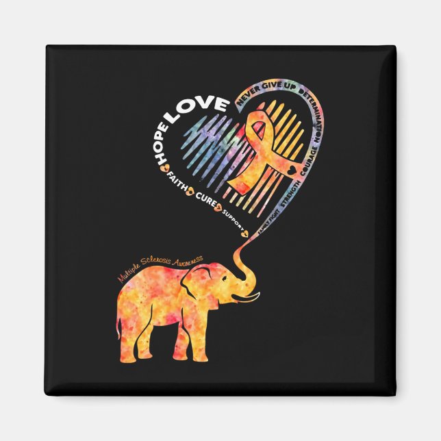 Imán Esclerosis Conciencia Fe Esperanza Apoyo al amor (Frente)