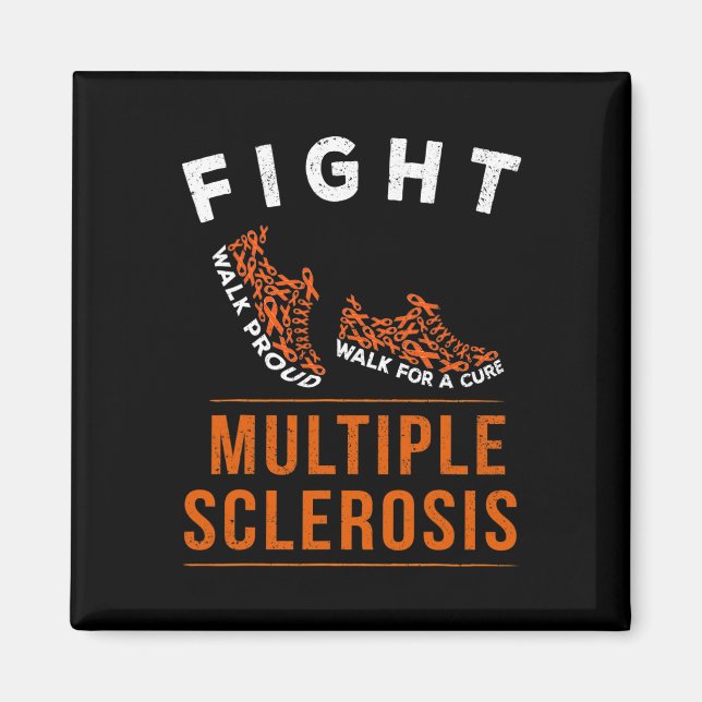 Imán Esclerosis múltiple Ms Awareness Warrior Ribbon 1 (Frente)